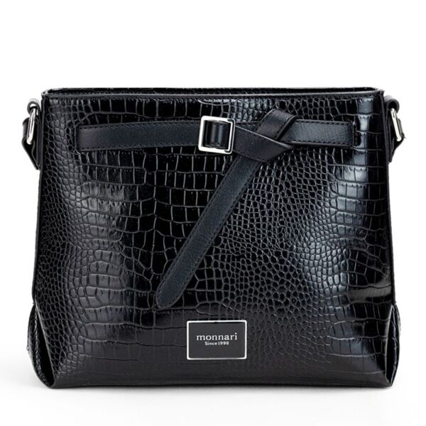 Torebka MONNARI BAG4110-M20 -  CZARNE CROCO